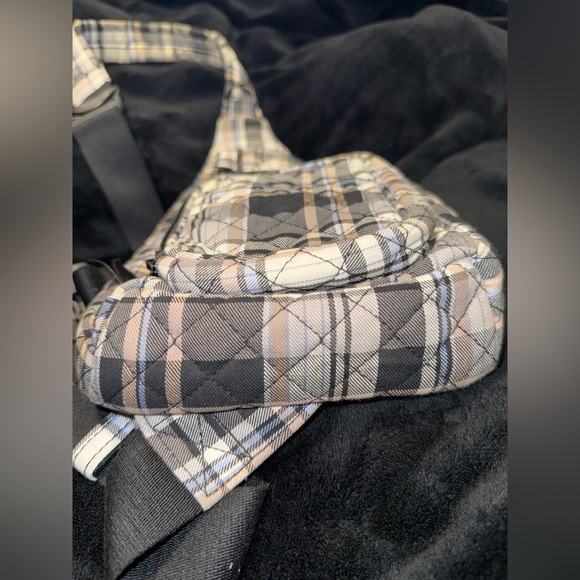 Vera Bradley Checkered Backpack - Black, Tan, Cream - Picture 15 of 16